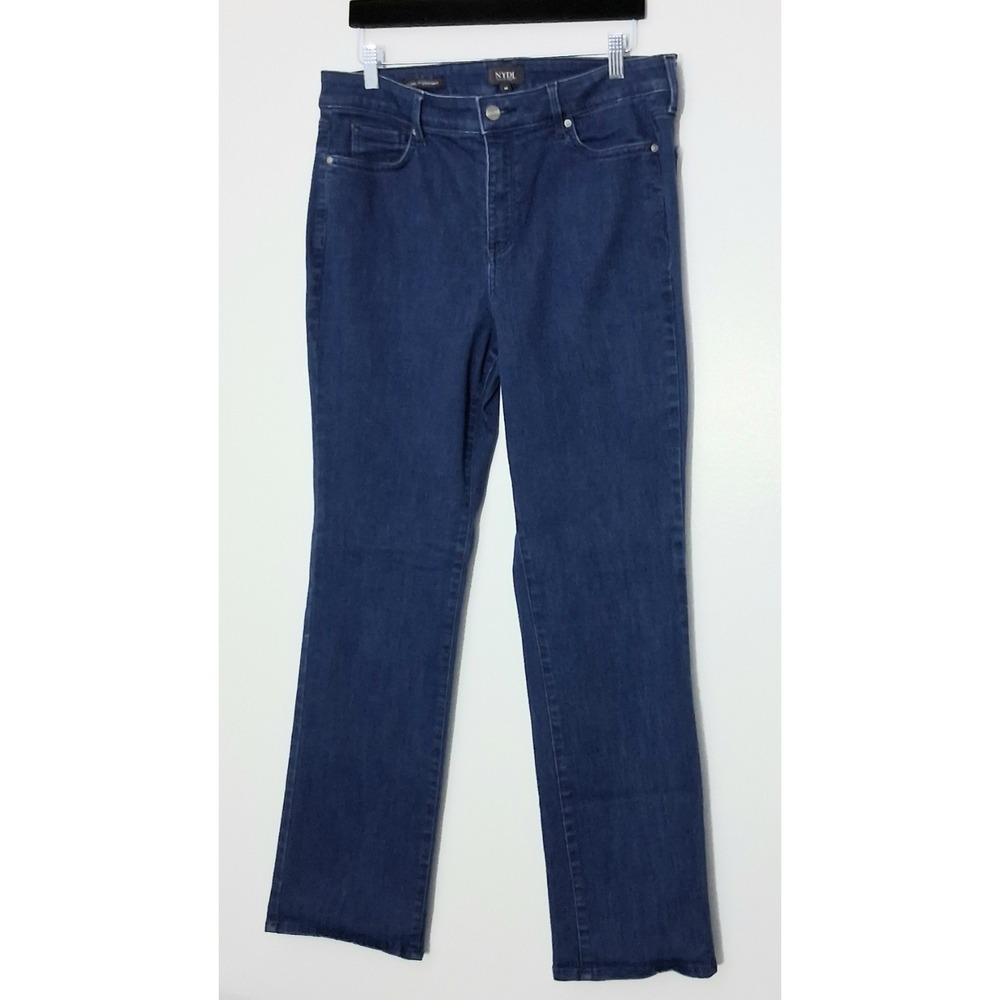 NYDJ Jeans Women's Size 14 Marilyn Straight Blue Lift Tuck Technology Preowned